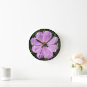 roze bloemen ronde klok (Huis)