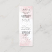 Roze Bloemen Roos Foto Waterverf Bladwijzer Mini Visitekaartje (Achterkant)