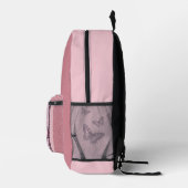Roze bloemen, roos, glitter roze rugzak (Rechts)