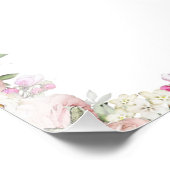 Roze Bloemen Roos Lijst Foto Afdruk (Hoek)