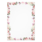 Roze Bloemen Roos Lijst Foto Afdruk (Voorkant)