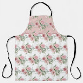Roze Bloemen Roos Patroon Schort (Voorkant)