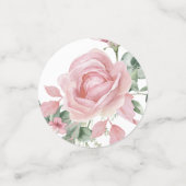 Roze Bloemen Roos Verjaardagsfeest Confetti (Kleine voorkant)