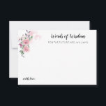 Roze Bloemen Roos Waterverf Vrijgezellenfeest Advi Notitiekaartje<br><div class="desc">Speciale Elegant roze Roos Waterverf briefkaart</div>