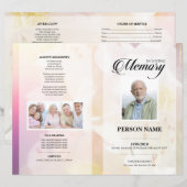 Roze Bloemen Roukaartsjabloon (Voorkant / Achterkant)