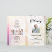 Roze Bloemen Roukaartsjabloon (Staand voorkant)