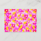 Roze Bloemen Roze Baby Voorspellingen Game Informatiekaartje (Achterkant)