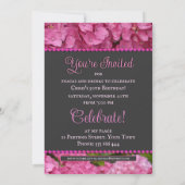 Roze Bloemen Roze Hydrangea 50ste verjaardag Kaart (Achterkant)