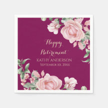 Roze bloemen roze pensioenfeest
