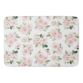 Roze bloemen, roze rozen, Waterverf bloemen Badmat (Voorkant)