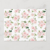 Roze bloemen, roze rozen, Waterverf bloemen Briefkaart (Voorkant)