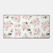 Roze bloemen, roze rozen, Waterverf bloemen Bureaumat (Voorkant)