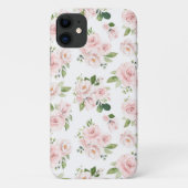 Roze bloemen, roze rozen, Waterverf bloemen Case-Mate iPhone Case (Achterkant)