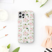 Roze bloemen, roze rozen, Waterverf bloemen Case-Mate iPhone Case