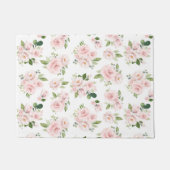 Roze bloemen, roze rozen, Waterverf bloemen Deurmat (Voorkant)