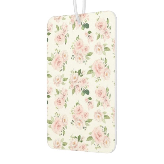 Roze bloemen, roze rozen, Waterverf bloemen Luchtverfrisser (Links)