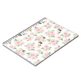 Roze bloemen, roze rozen, Waterverf bloemen Notitieboek (Linkerzijde)