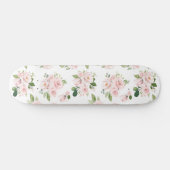 Roze bloemen, roze rozen, Waterverf bloemen Persoonlijk Skateboard (Horizontaal)
