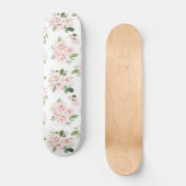 Roze bloemen, roze rozen, Waterverf bloemen Persoonlijk Skateboard (Voorkant)