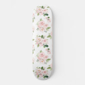 Roze bloemen, roze rozen, Waterverf bloemen Persoonlijk Skateboard (Voorkant)
