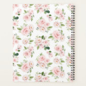 Roze bloemen, roze rozen, Waterverf bloemen Planner (Achterkant)