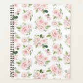 Roze bloemen, roze rozen, Waterverf bloemen Planner (Voorkant)