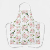 Roze bloemen, roze rozen, Waterverf bloemen Schort (Voorkant)