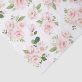 Roze bloemen, roze rozen, Waterverf bloemen Tissuepapier (Detail)