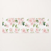 Roze bloemen, roze rozen, Waterverf bloemen Yogamat (Achterkant (horizontaal))