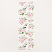 Roze bloemen, roze rozen, Waterverf bloemen Yogamat (Voorkant)