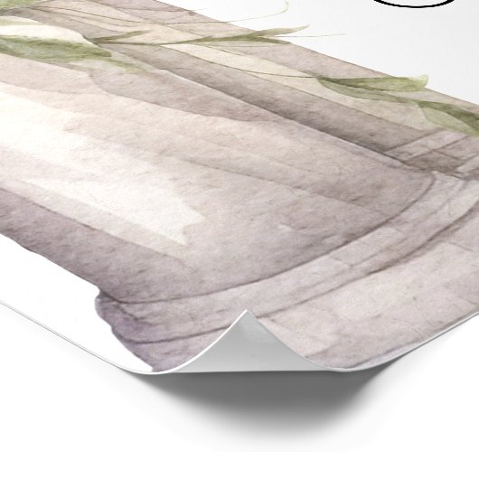 Roze bloemen rozen boog Vrijgezellenfeest welkom Poster (Hoek)