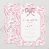 Roze Bloemen Rozen Chinoiserie Meisje Verjaardagsf Kaart (Voorkant / Achterkant)