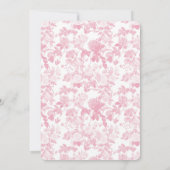 Roze Bloemen Rozen Chinoiserie Meisje Verjaardagsf Kaart (Achterkant)