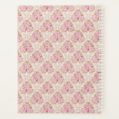  roze bloemen Rozen lint en kant Planner (Achterkant)