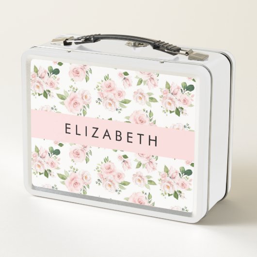 Roze Bloemen, Rozen, Waterverf Bloemen, Jouw naam (Achterkant)