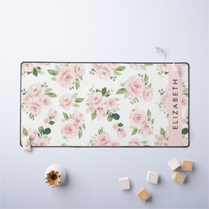 Roze Bloemen, Rozen, Waterverf Bloemen, Jouw naam Bureaumat