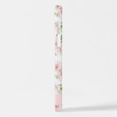 Roze Bloemen, Rozen, Waterverf Bloemen, Jouw naam iPhone Hoesje (Linkerkant)