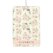 Roze Bloemen, Rozen, Waterverf Bloemen, Jouw naam Luchtverfrisser (Voorkant)