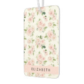 Roze Bloemen, Rozen, Waterverf Bloemen, Jouw naam Luchtverfrisser (Links)