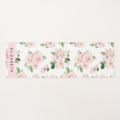 Roze Bloemen, Rozen, Waterverf Bloemen, Jouw naam Yogamat (Achterkant (horizontaal))