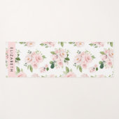 Roze Bloemen, Rozen, Waterverf Bloemen, Jouw naam Yogamat (Voorkant (horizontaal))