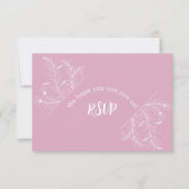 Roze Bloemen RSVP Baby shower (Voorkant)