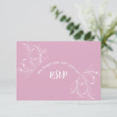 Roze Bloemen RSVP Baby shower (Staand voorkant)