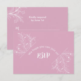 Roze Bloemen RSVP Baby shower