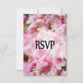Roze Bloemen RSVP Kaartje (Achterkant)