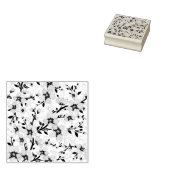 Roze bloemen rubberstempel (Gestempeld)