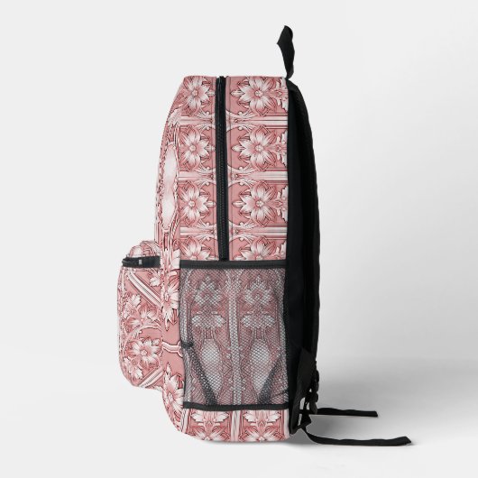 Roze Bloemen Rugzak Cut Sew Bag (Rechts)