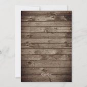 Roze Bloemen Rustiek Baby shower Kaart (Achterkant)