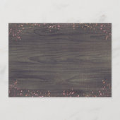 Roze Bloemen Rustiek Land Bruiloft Informatie Informatiekaartje (Achterkant)