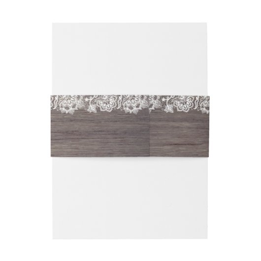 Roze Bloemen Rustiek Uitnodigingen Wikkel (Achterkant Voorbeeld)